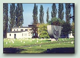 The Crematorium and the Jewish Cemetery with the menorah